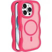 Mtp Products iPhone 16 Pro Bølgekant magnetisk hybrid cover - hot pink