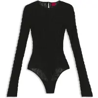 HUGO Bodysuit i slim fit med blondestræk