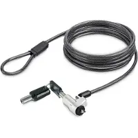 StarTech.com Startech Laptop cable lock 6Ft Compatible With Noble Wedge Laptop Cable Lock, 6Ft (2m), Anti-Theft Keyed Lock, Security Cable Lock For Dell XPS/Lati