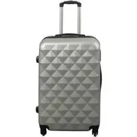 Borg Living Kuffert - Hardcase - Str. Medium - Diamant grå - Smart billig rejsekuffert