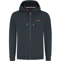 Superdry Superdrytil mænd. M2014128A Essential Logo Zip Sweatshirt navy (M), Casual, Bomuld, Blå