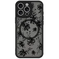 Mtp Products iPhone 14 Pro Max Stilfuldt beskyttende magnetisk cover - blækblomster
