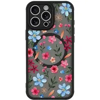 Mtp Products iPhone 15 Pro Max Stilfuldt beskyttende magnetisk cover - farverige blomster
