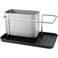 Wenko 54709100, Hylde til håndvask, Fritstående, Sort, Rustfrit stål, Polypropylen (PP), Rustfrit stål, 210 mm, 120 mm