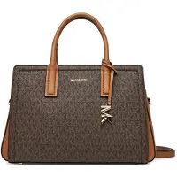 Michael Kors Michael Korstil kvinder. 30R5G9IS6B Medium Laila-taske med brunt logo (OSFA), Casual, Kanvas