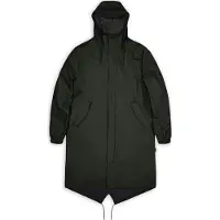 Rains - Jakker - Fishtail Parka W3 Green til UnisexUld - Størrelse S - Grøn