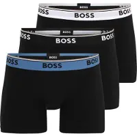 BOSS Pakke med tre par boksershorts i bomuld med stræk og logolinning