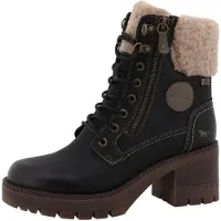 Mustang Snørestøvletter 'Caro' creme / sort