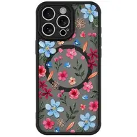 Mtp Products iPhone 16 Pro Stilfuldt beskyttende magnetisk cover - farverige blomster