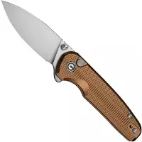 CIVIVI Mini Shakan, Ripple Pattern Coyote Aluminum, Satin