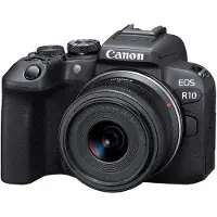 Canon EOS R10 - Digitalkamera - spejlløst - 24.2 MP - APS-C - 4K / 60 fps - 2.5x optisk zoom RF-S 18-45 mm F4.5-6.3 IS STM objektiv - Wi-Fi, Bluetooth - sort