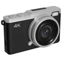 Mtp Products D72 Bærbart digitalkamera 4K med 16X zoom, 32GB hukommelseskort - Sort