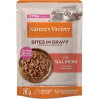 Nature’s Variety Nature's Variety Kitten Bites i sauce 28 x 70 g - Laks