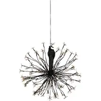Luca Lighting Jule hængelampe kugle sort 60 cm inkl. LED med timer IP44 - Nobu
