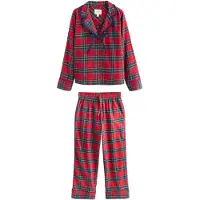 Next Pyjamas navy / smaragd / rubinrød / carminrød