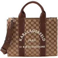 Karl Lagerfeld Håndtaske kastaniebrun / cappuccino / hvid