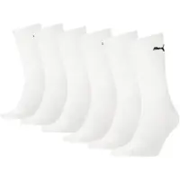 Puma Unisex Crew Socks 6 pack, Clothing, White, 43-46