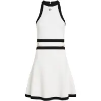 Karl Lagerfeld Strikkjole 'DNA BELTED ' sort / hvid