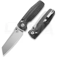 Bestech Slasher - Stonewash - Micarta foldekniv, sort