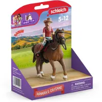 Schleich Horse Club - Hannah & Cayenne - 6 Dele - 42711 - - OneSize - Legetøjsfigur