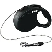 Flexi Rolleline Classic - Cord Leash - Sort - XS - 3 meter