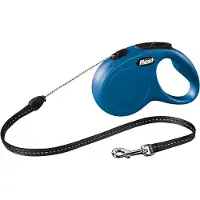 Flexi Rolleline Classic - Cord Leash - Blå - S - 5 meter
