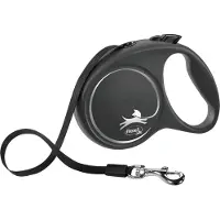 Flexi Automatisk snor Black Design L 5 m, sort