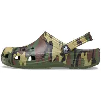 Crocs Classic Camouflage Clog - Grøn/Multicolor, størrelse 37