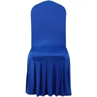 Vevor 30 stk. blå stolebetræk, polyester spandex stolebetræk, strækbare slipbetræk til bryllupsfest, spisestue, banket, flad front, passer til stolemål op til 20,08 x 17,72 x 37,4 tommer