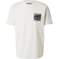 HUGO Bluser & t-shirts 'Deyss' elfenben / mørkegrå / rød / sort
