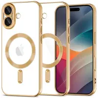 Tech-Protect iPhone 17 MagFlex Cover - MagSafe-kompatibelt - Klar / Guld