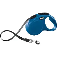 Flexi New Classic Rulleline - Tape Leash - Blå - S