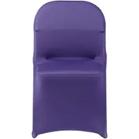 Vevor 50 stk. lilla stolebetræk, polyester spandex stolebetræk, strækbare slipbetræk til bryllupsfest, spisestue, banket, flad front, passer til stolemål op til 17,72 x 18,11 x 30,31 tommer