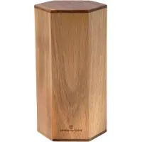 Knivesandtools Magnetic Knife Block B200-24, 6 sided magnetic knife block, acacia wood