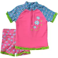 Playshoes Badedragt blå / lyseblå / grøn / pink