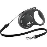 Flexi Black Design M snor 5 m, 20 kg, sort