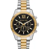 Michael Kors Analogt ur 'LEXINGTON' guld / sort / sølv