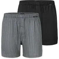 Schiesser Boksershorts 'Basic' grå / sort