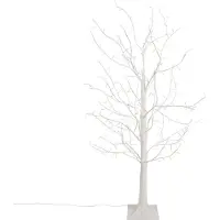 Luca Lighting Julegulvlampe hvidt træ 120 cm inkl. LED med timer IP44 - Ki