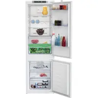 Beko BCNA275E4SN - Køleskab/fryser - bund-fryser - til indbygning - niche - bredde: 56 cm - dybde: 55.5 cm - højde: 178.4 cm - 254 liter - Klasse E - hvid