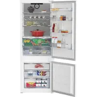Beko BCSA285K4SN - Køleskab/fryser - bund-fryser - til indbygning - bredde: 54 cm - dybde: 54.5 cm - højde: 177.5 cm - 271 liter - Klasse E - hvid