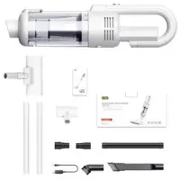 Mtp Products Suitu ST-8003CG Bærbar 2-i-1-støvsuger til bil/hjem - 6000Pa - Hvid