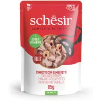 Schesir tun med rejer (gelé) vådfoder til katte (poser)