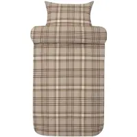 Hoie Sengetøj 140x220 cm - 100% bomuldsflonel - - Richard Beige