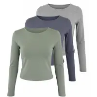 STUDIO SELECT Shirts 'Blanca' dueblå / grå-meleret / mint