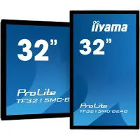 Iiyama ProLite TF3215MC-B2AG - LCD-skærm - 32 (31.5 til at se) - åben ramme - touchscreen - 1920 x 1080 Full HD (1080p) - VA - 500 cd/m² - 3000:1 - 8 ms - HDMI, VGA, DisplayPort - sort