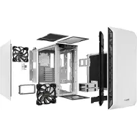 Be quiet! Pure Base 500 - Minitower - ATX/Micro-ATX/ITX - ingen strømforsyning - USB/Lyd - Hvid (Inkl. 2 x Pure Wings 2 blæsere)