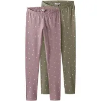 TWO SOON Leggings grøn / lilla / hvid