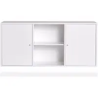 Mistral Skænk i Snehvid †" 2 Låger med 2 Hylder 133 cm x 61 cm x 42 cm | Møbelsalg.dk