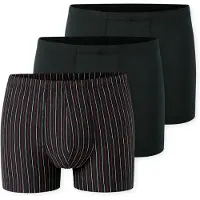 Schiesser Boksershorts '95/5 Essentials' rød / sort / hvid